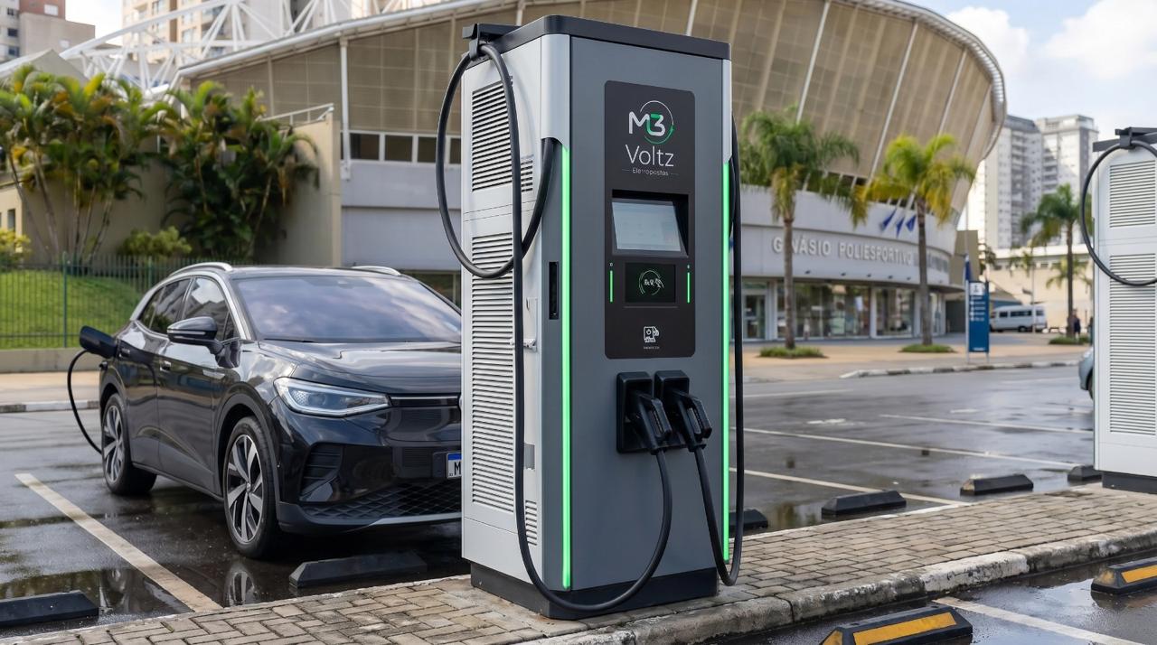 Carregador M3 Voltz instalado